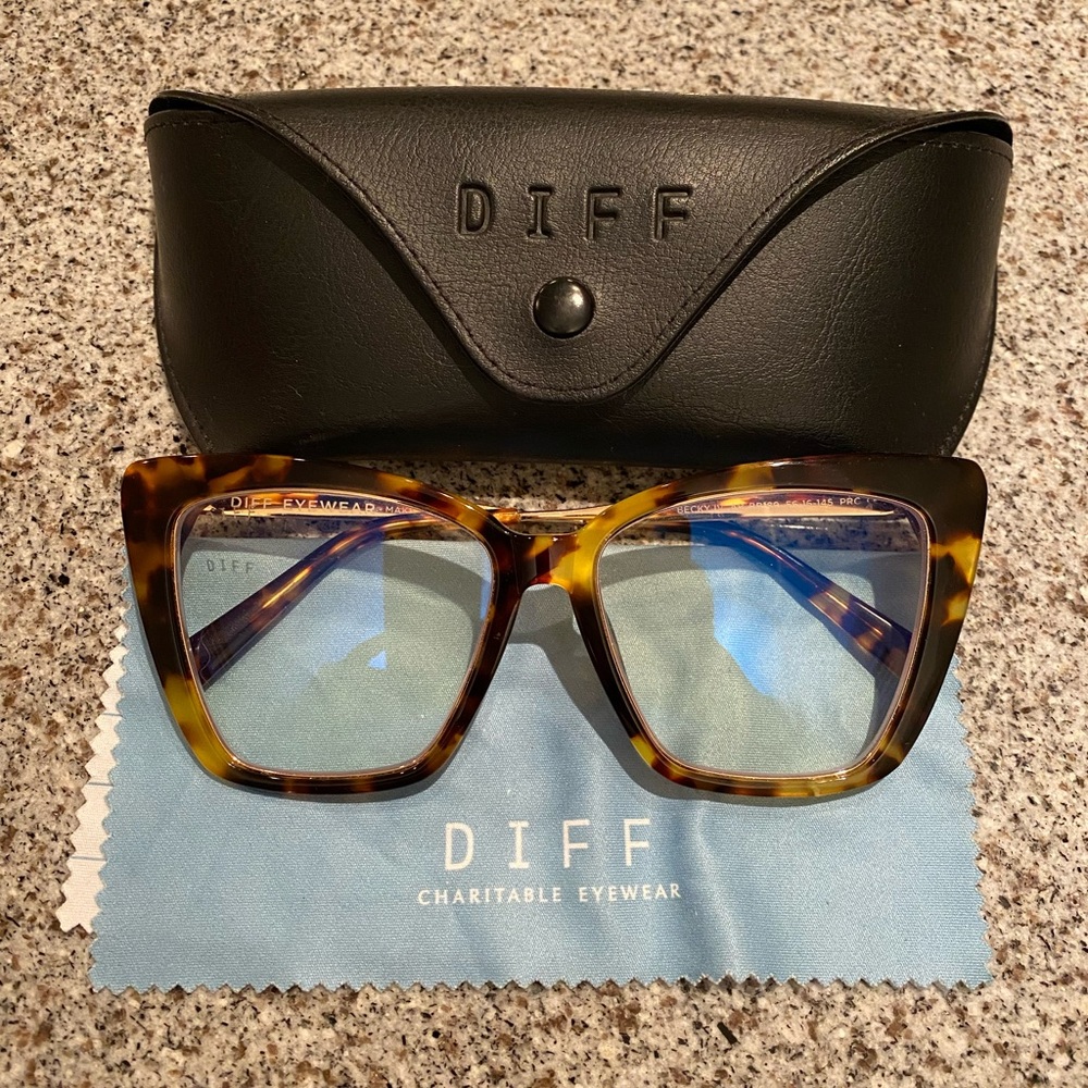 Diff Becky IV Tortoise Blue Light Frames